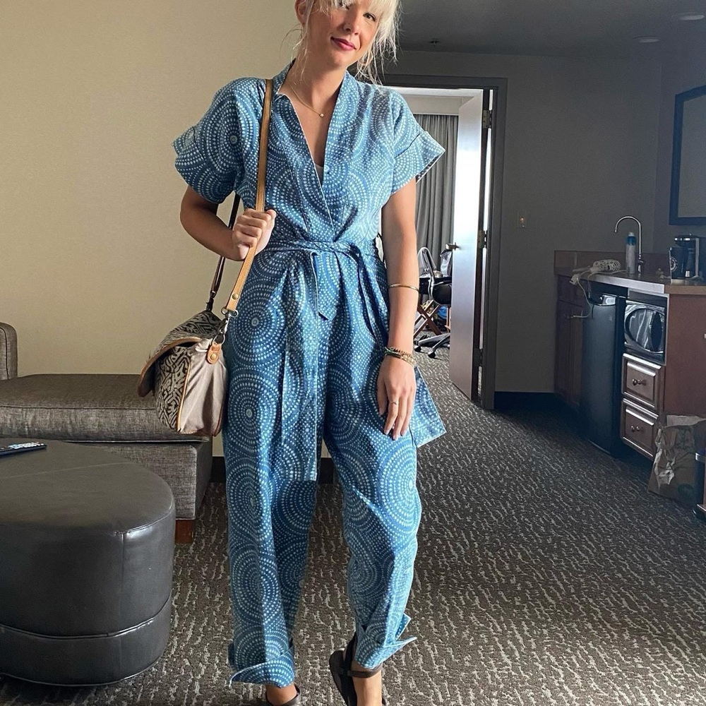 FREE PEOPLE CLEOBELLA Denim Tominga Jumpsuit